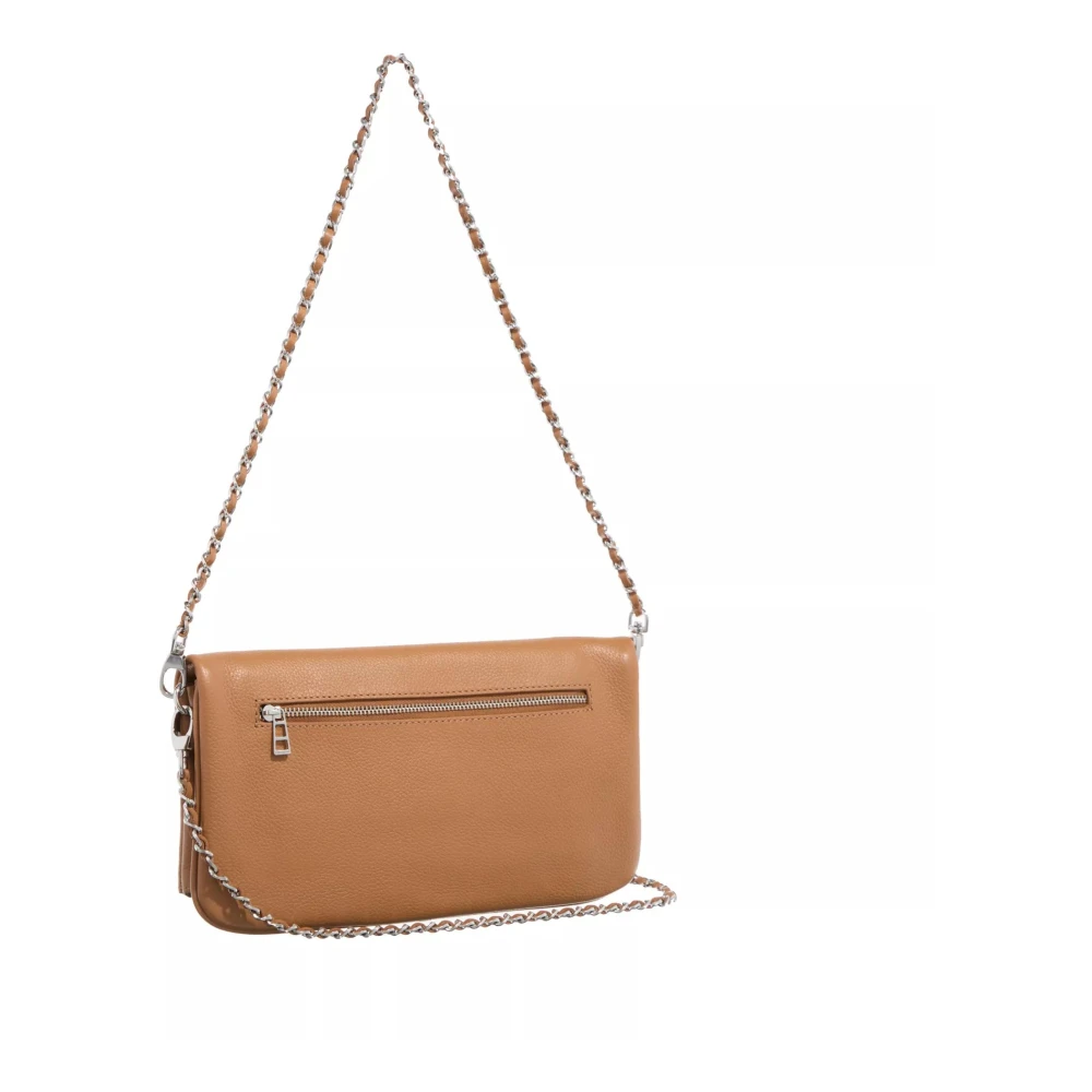 Zadig & Voltaire Rock Grained Leather Heritage Tas Brown Dames