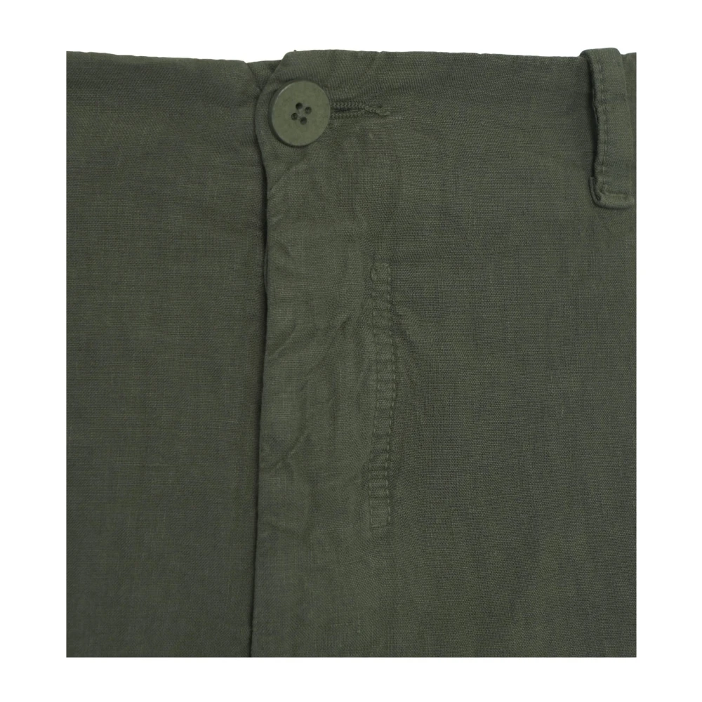 Transit Groene Cargo Shorts Linnen Stijlvolle Riem Green Heren