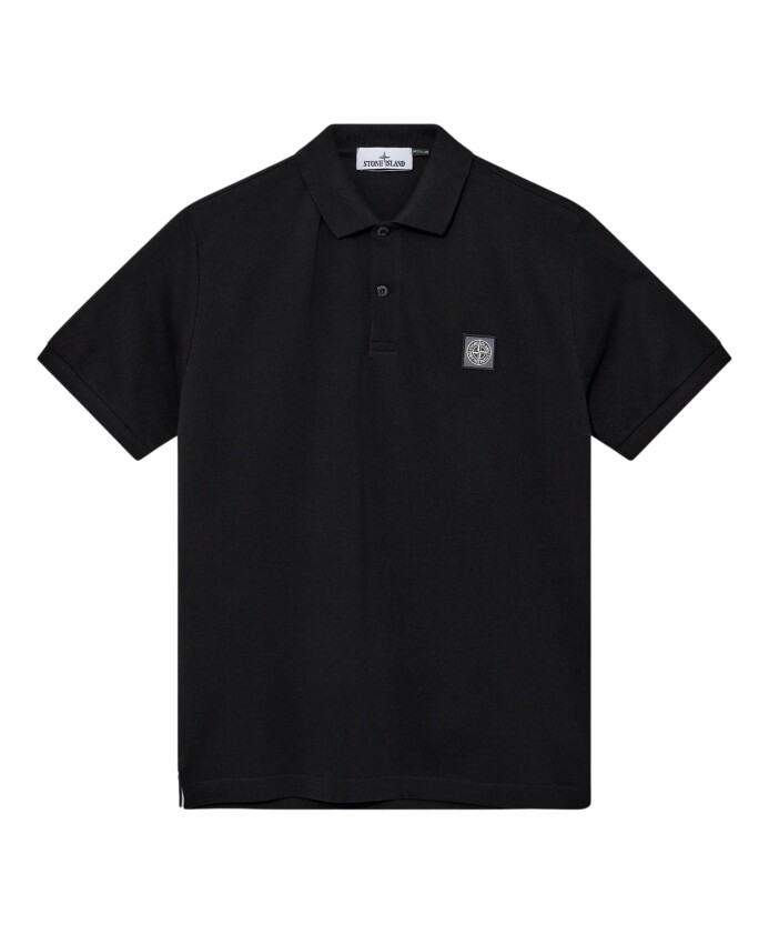 polo-noir-avec-logo-patch-boussole-stone-island