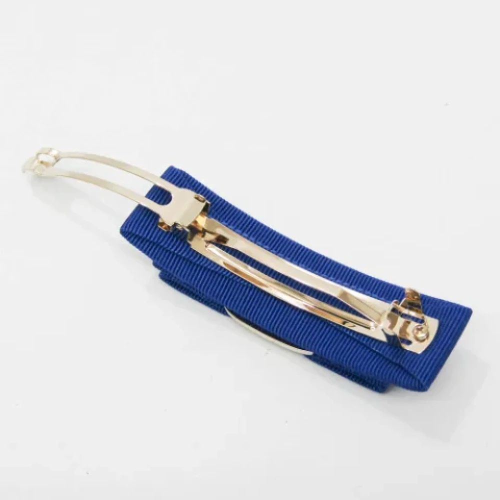 Salvatore Ferragamo Pre-owned Cotton hair-accessories Blue Dames