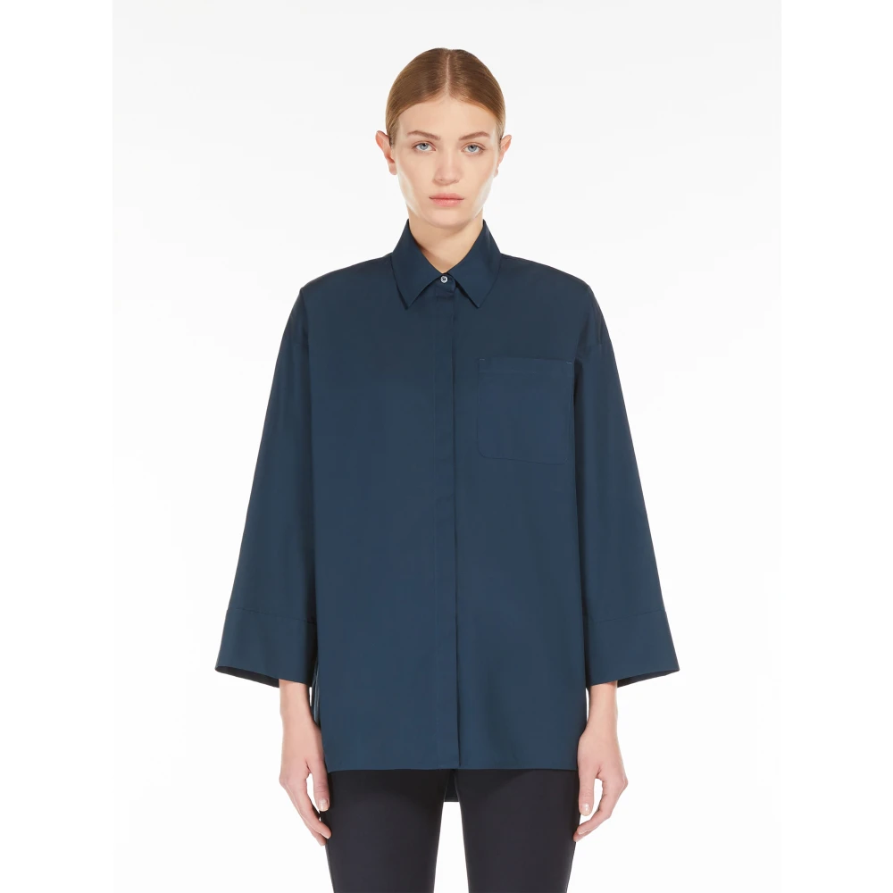 Max Mara Kobalt Blauwe Nacht Stijl Jurk Blue Dames