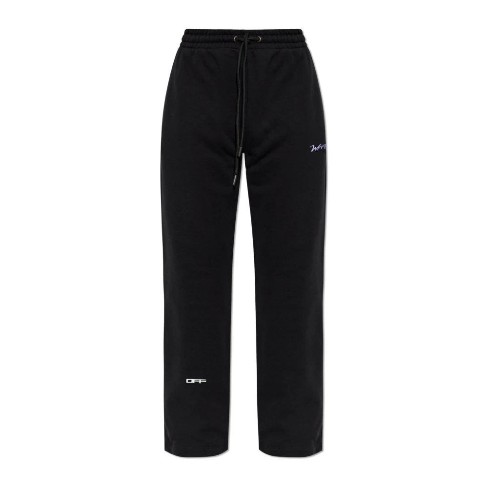 Off White Uomo Nero Pantaloni, 2XL, New,