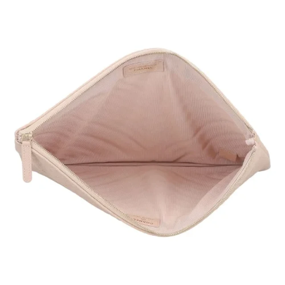 Chanel Vintage Pre-owned Leather clutches Beige Dames