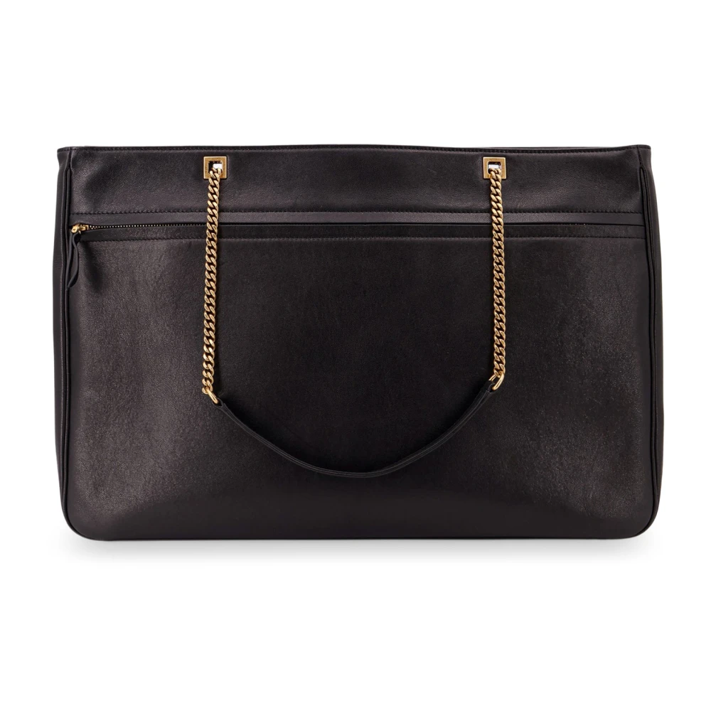 Valentino Garavani Leren Shopper Tas met VLogo Handtekening Black Dames