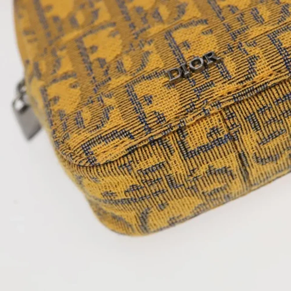 Dior Vintage Pre-owned Canvas shoulder-bags Yellow Heren
