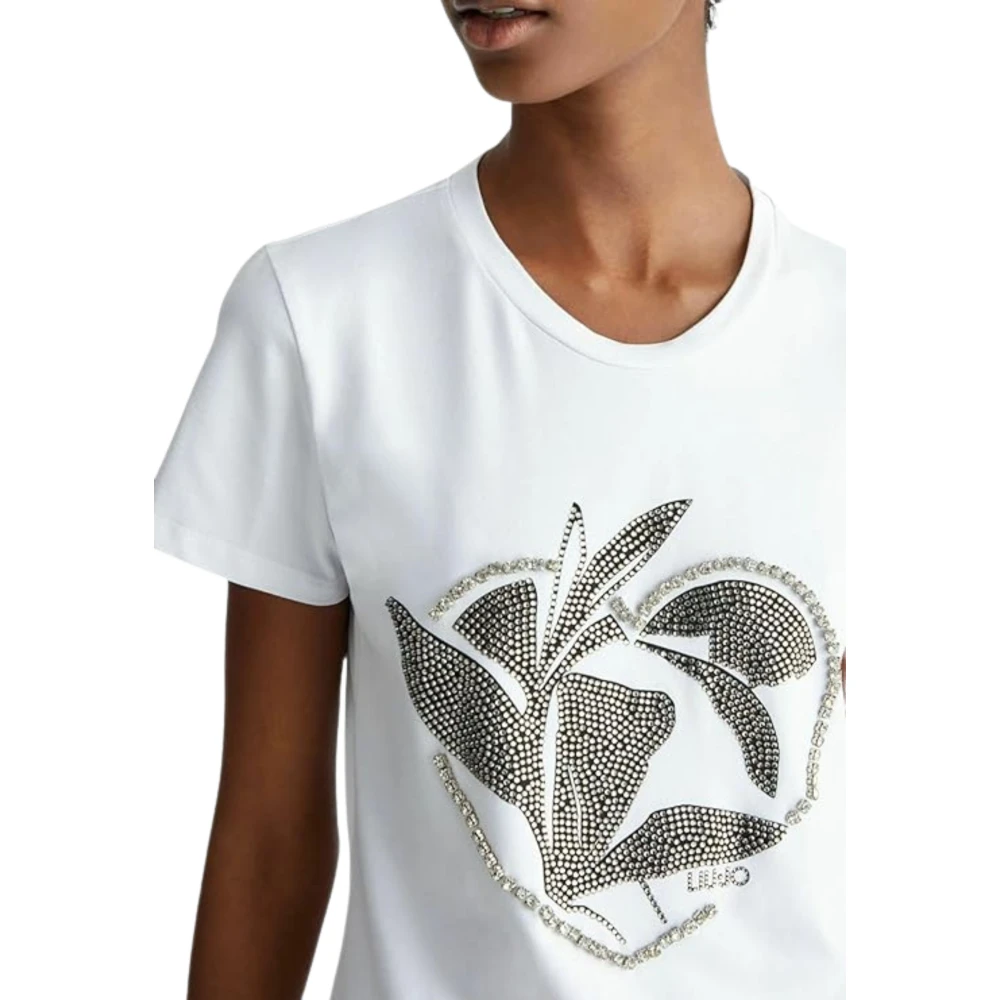 Liu Jo Wit versierd T-shirt met korte mouwen White Heren
