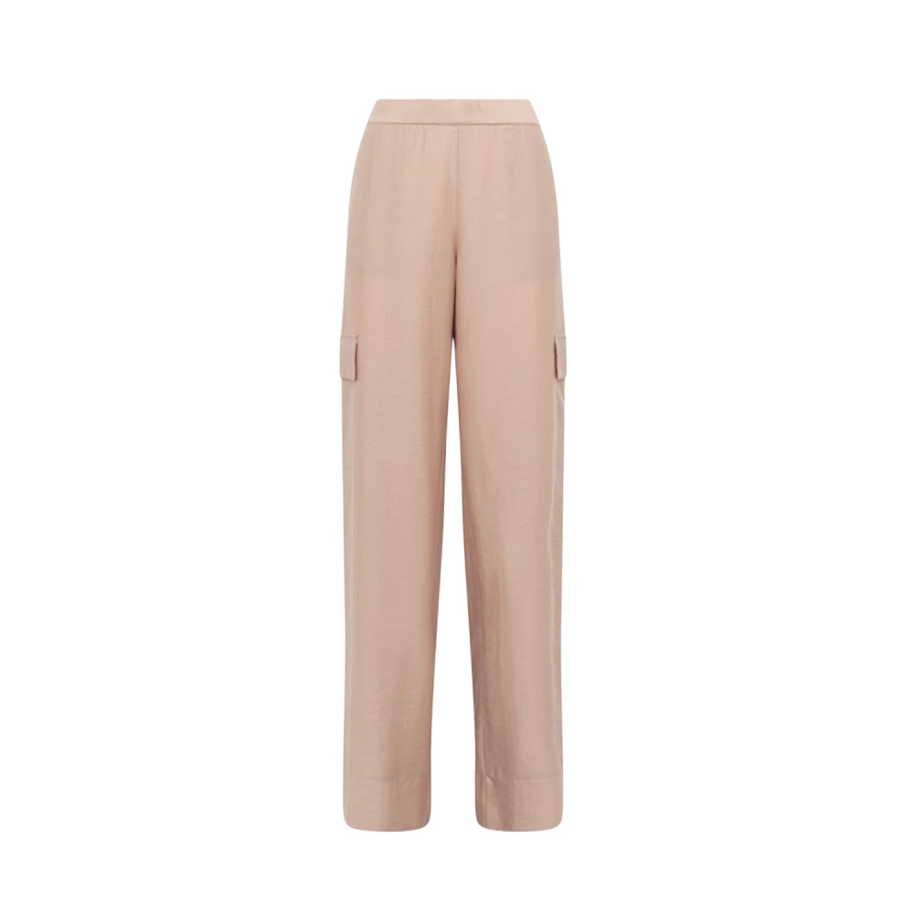 Blugirl Mujer Marrón - Pantalones Anchos De Lyocell Y Encaje - Trousers - M