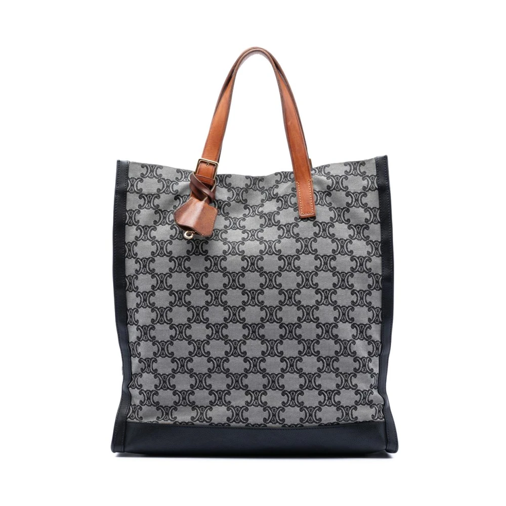 Celine Vintage Women's Gray Pre-Owned Canvas Tote Bag