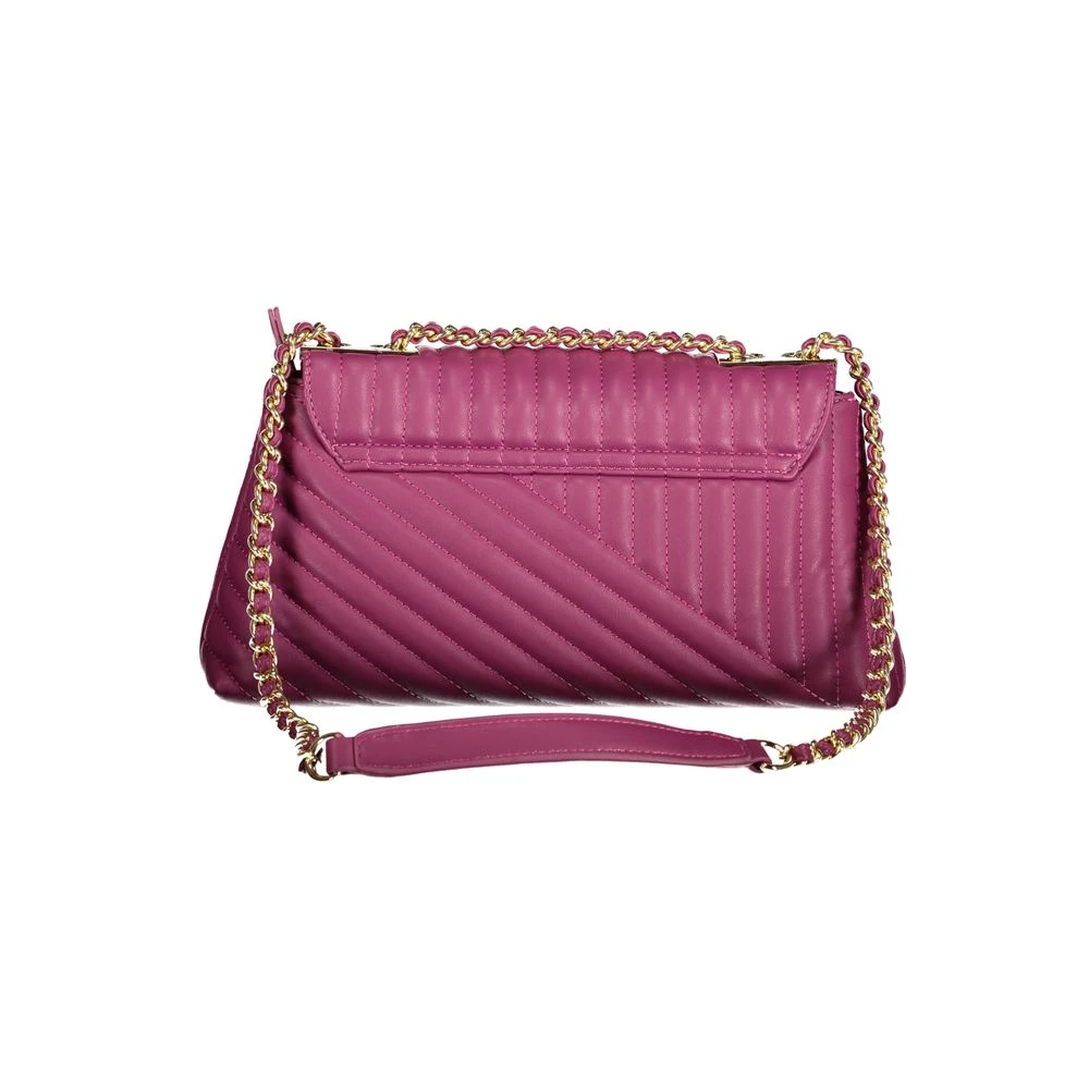 Valentino by Mario Valentino Stijlvolle Schoudertas met Ketting en Contrastdetails Purple Dames
