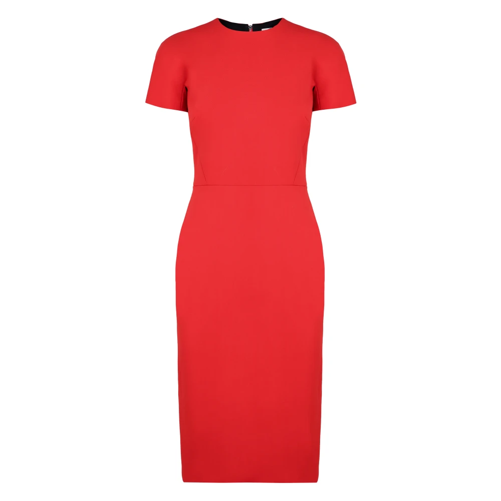 Victoria Beckham Elegante Sheath Jurk met Achterrits Red Dames
