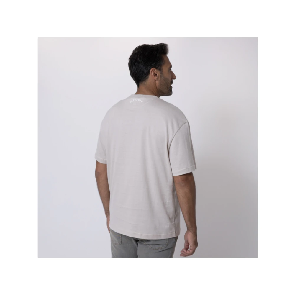 Eleventy Beige Ronde Hals Korte Mouw T-shirt White Heren
