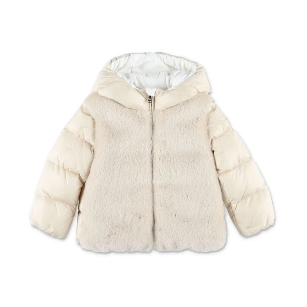 Moncler Boys Beige Winterjackets,, Natas Jacket Coats Medium Kids