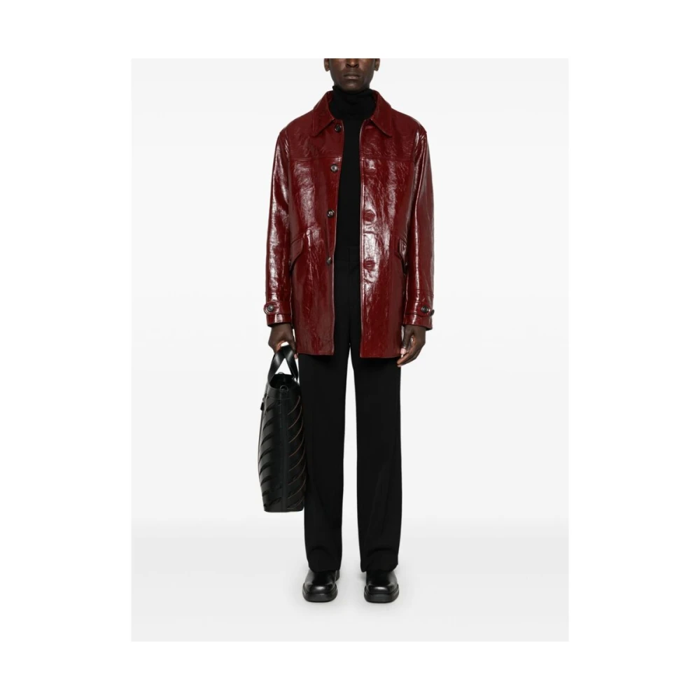 Off White Zwarte wollen twill rechte broek Black Heren