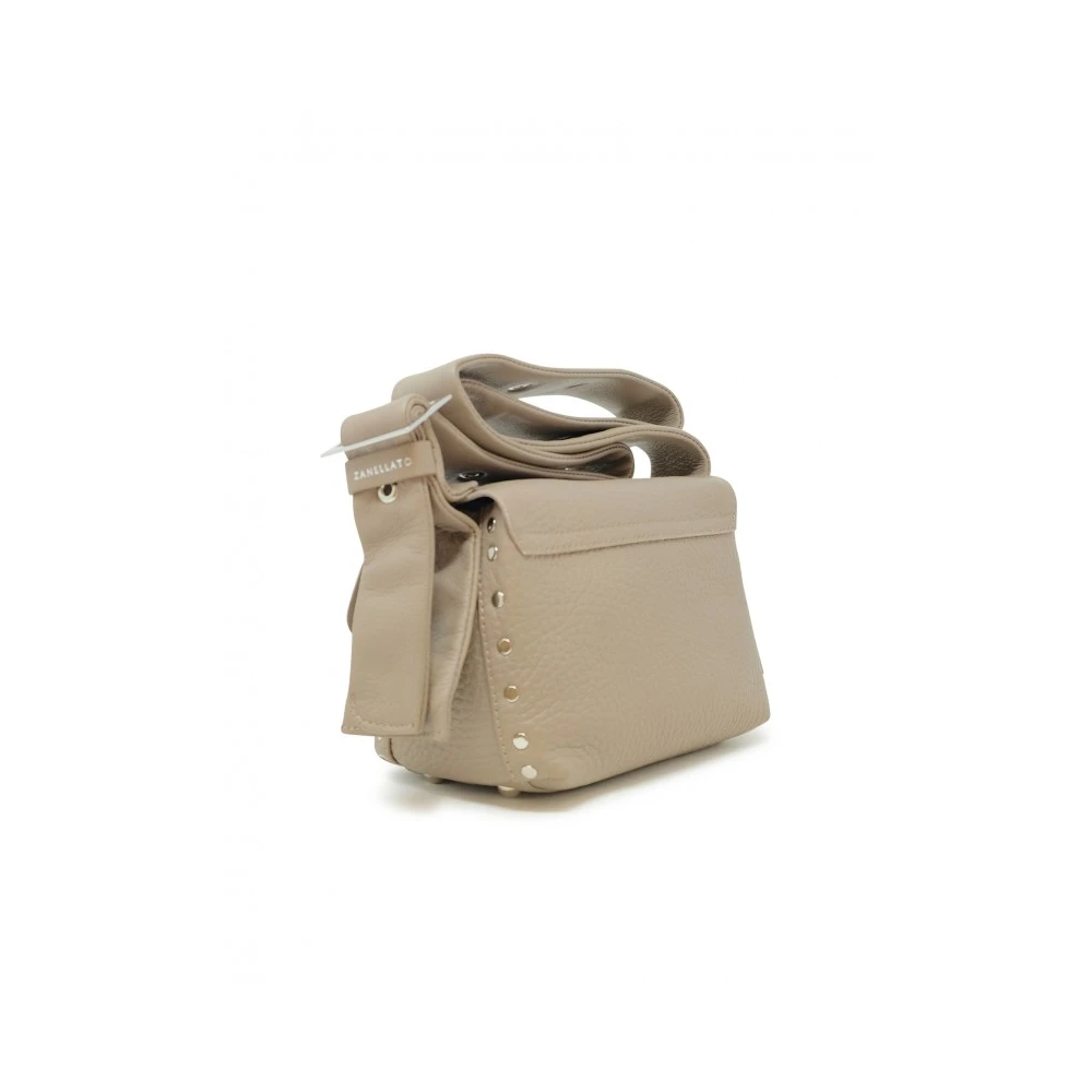 Zanellato Grijze leren handtas Postina Centauro Gray Dames