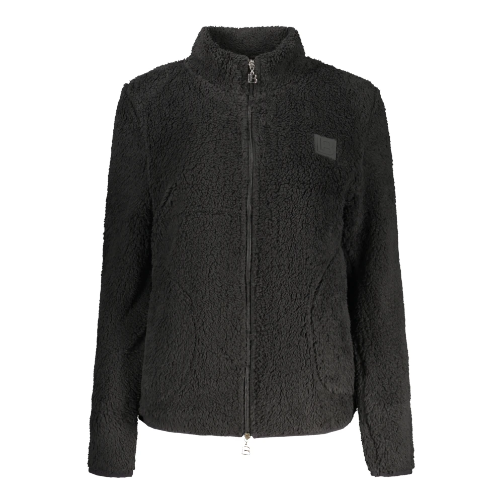 Laura Biagiotti Women's Black Zip-Throughs, Xl, Long-Sleeved Sweatshirt