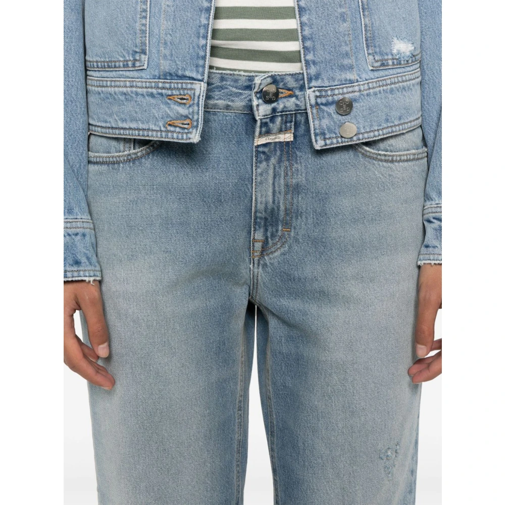 closed Heldere Blauwe Distressed Jeans met Verborgen Rits Blue Dames