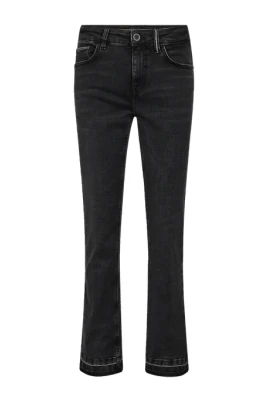 Flared Perla Jeans med Silverbroderi
