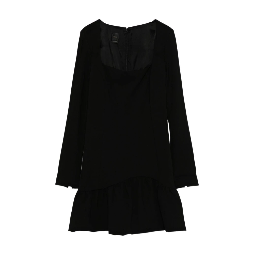 Pinko Women's Black Short Dresses, Xs, Square Neck Midi Dress