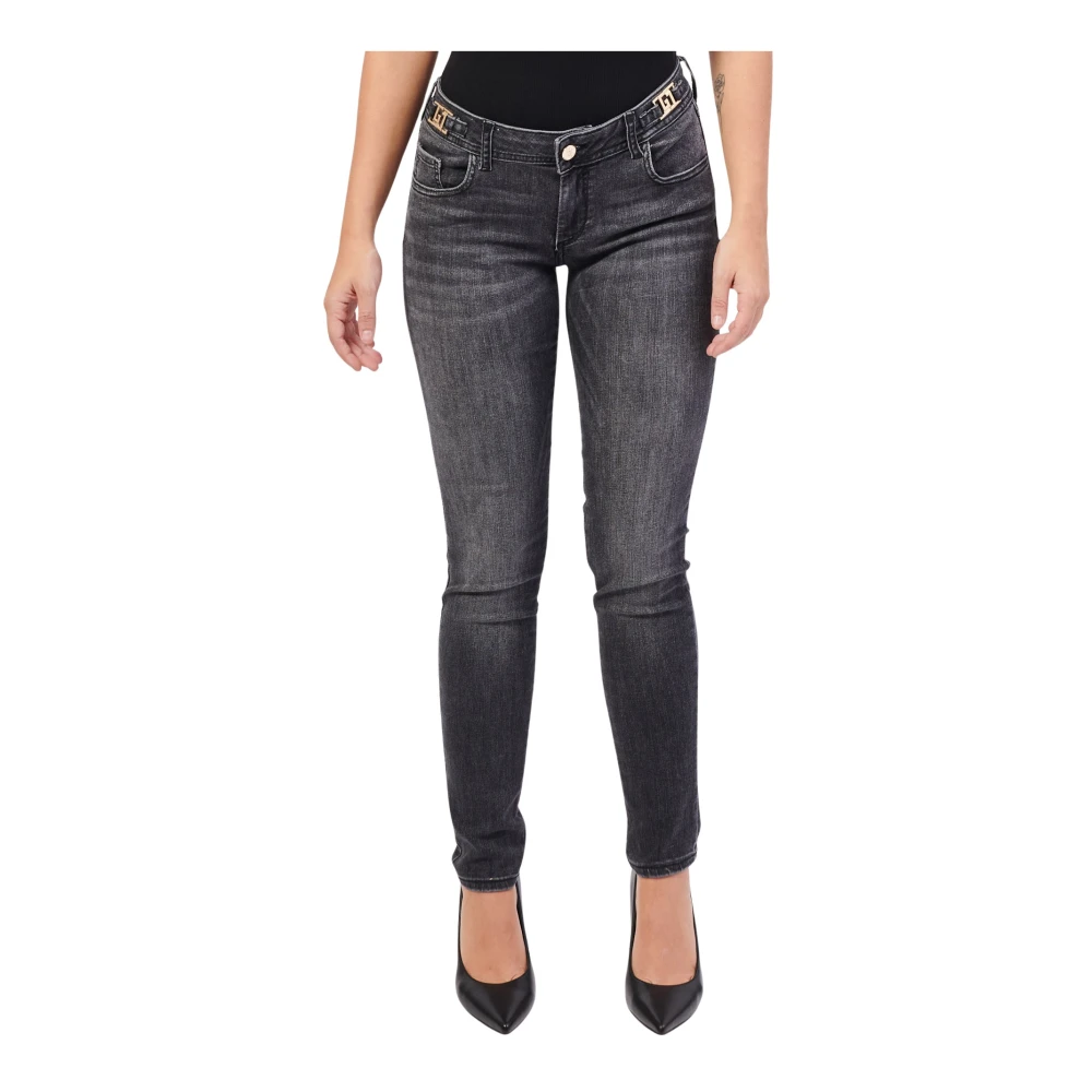 Gaudi Zwarte Skinny Jeans met Lage Taille Black Dames