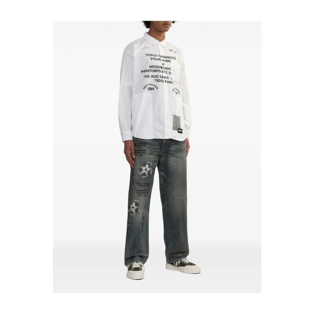 Yohji Yamamoto Wit Overhemd Stijlvol Minimalistisch Ontwerp White Heren