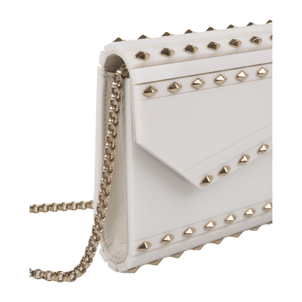 Jimmy Choo Witte Candy Compact Clutch Tas White Dames