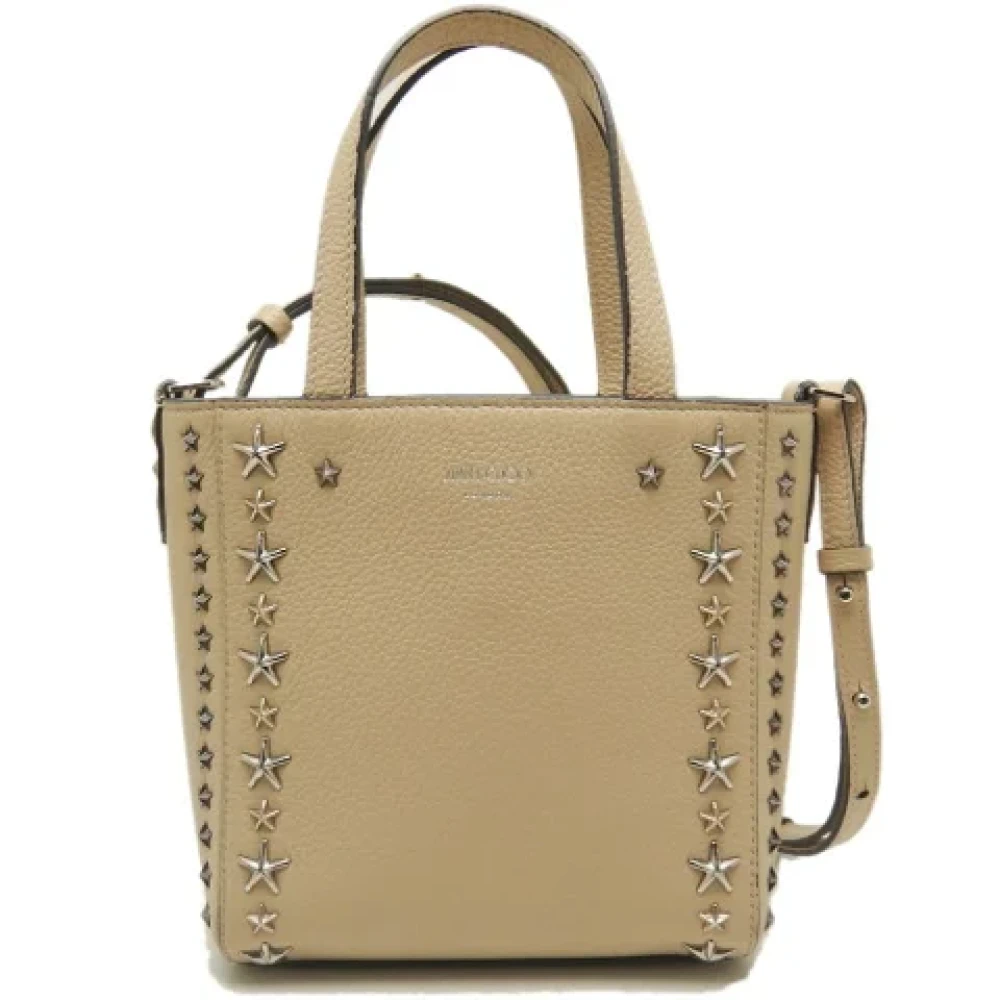 Jimmy Choo Pre-owned Leather handbags Beige Dames