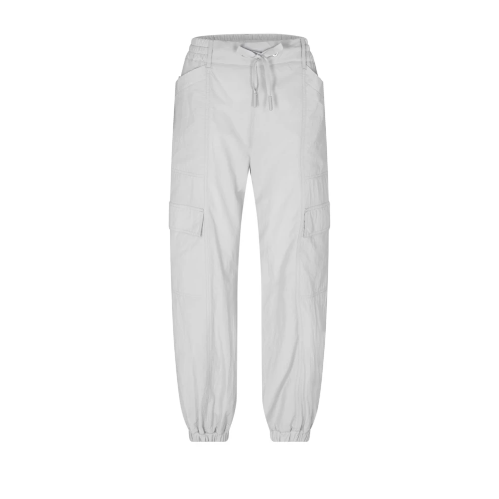 Moncler Women's Gray Sweatpants, S, Logo Cargo Trousers