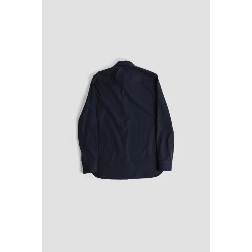 Jil Sander Navy Blauw Katoenen Overhemd Blue Heren
