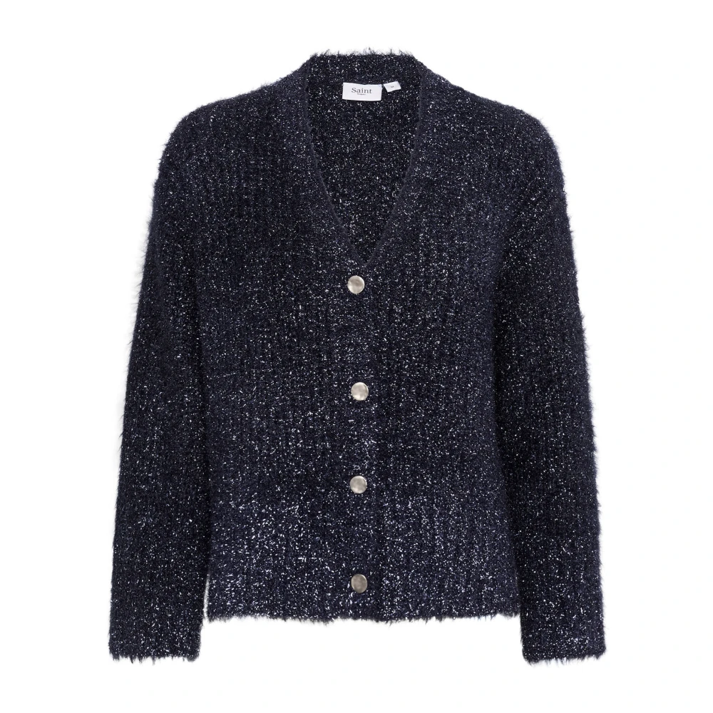 Saint Tropez Nacht Hemel Vest Breiwerk Blue Dames