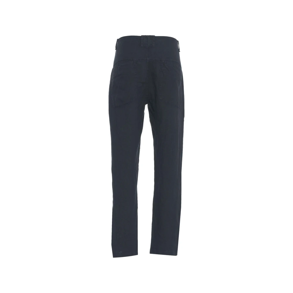 Transit Blauwe Wijde Linnen Broek Blue Heren