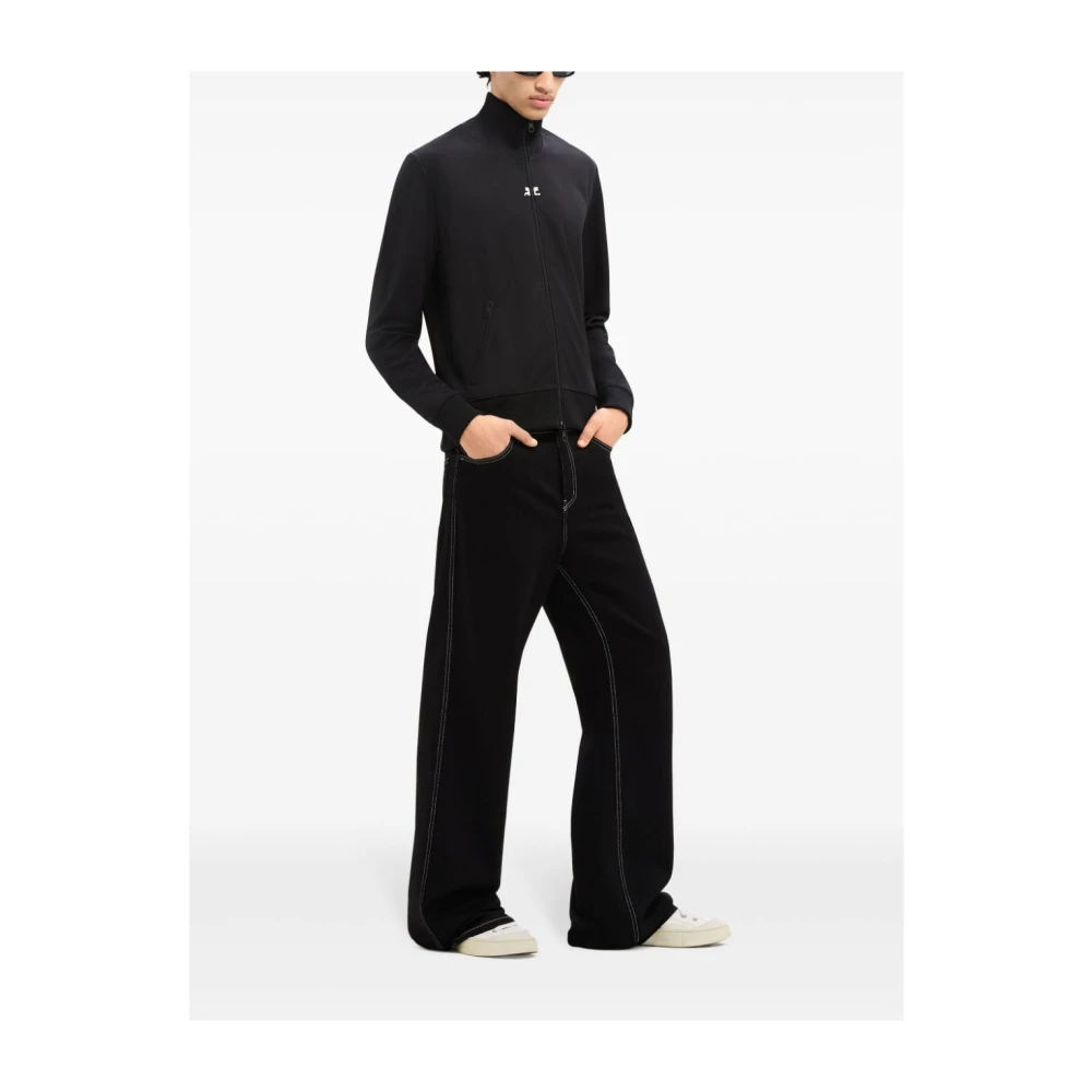 Courrèges Jersey Trainingspak Jas met AC Logo Black Heren