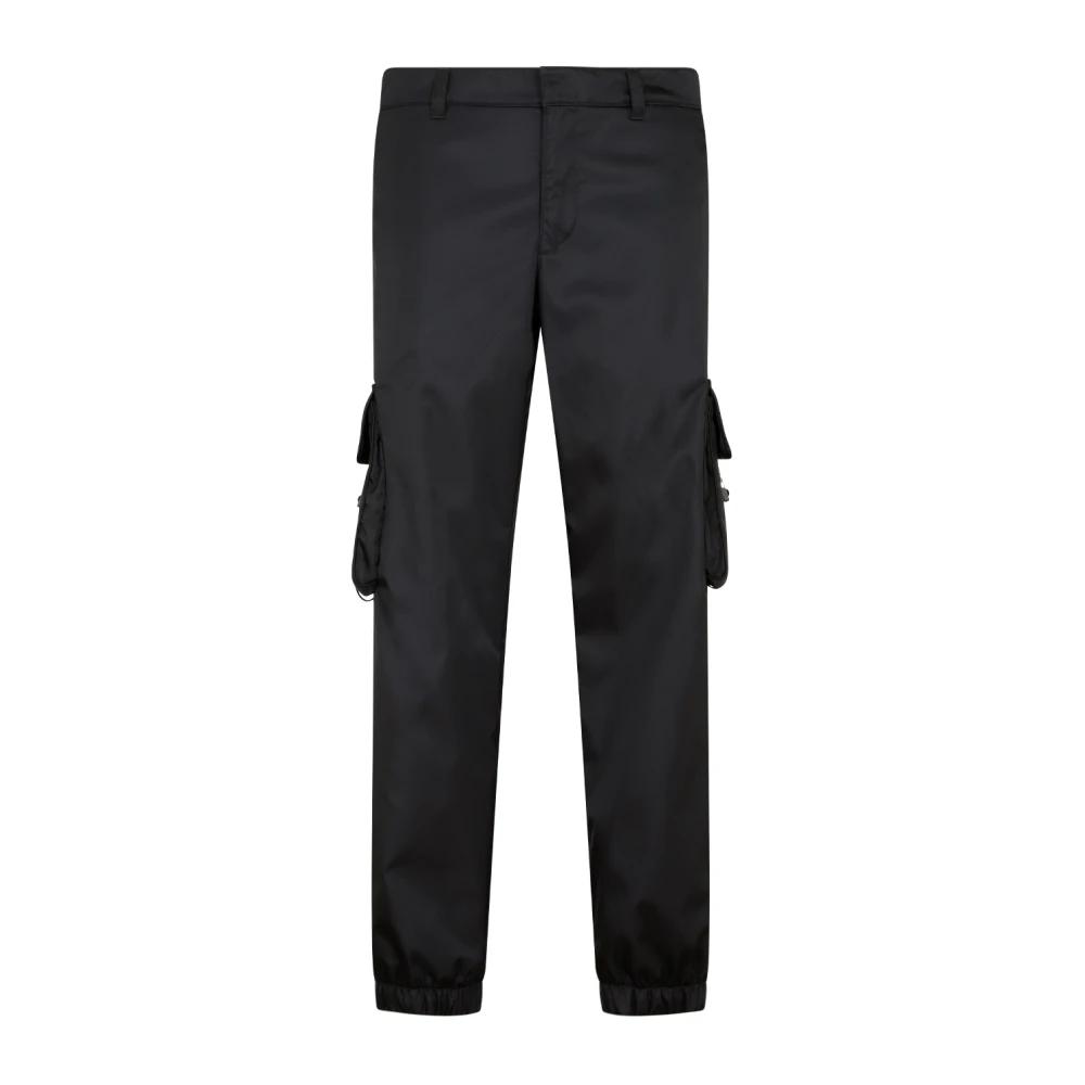 Prada Men's Black Cargo Trousers Aw24