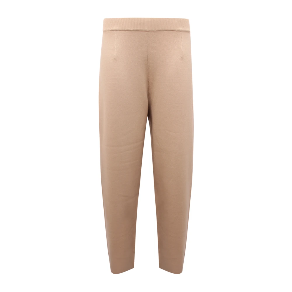 Max Mara Women's Beige Knitted Studio Trousers Dula Model