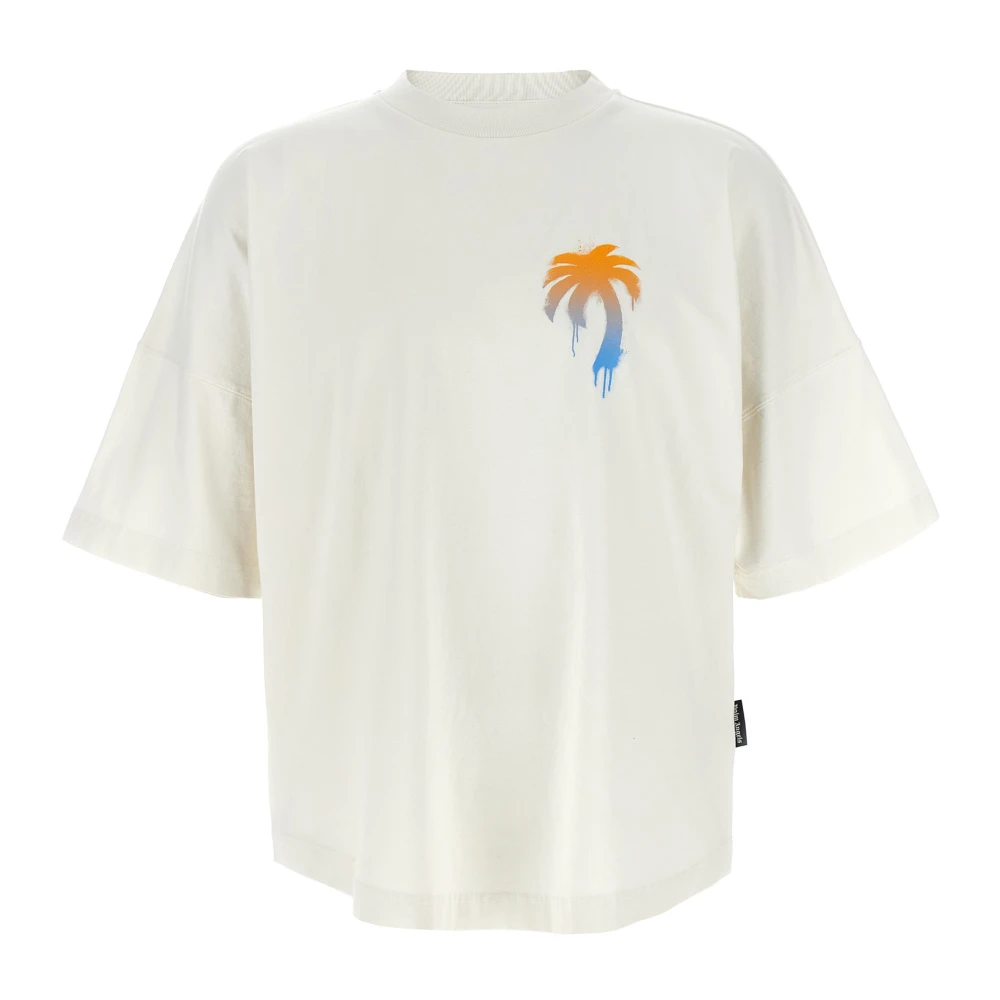 Palm Angels Men's White T-Shirts, M, I Love Pa Over T-Shirt