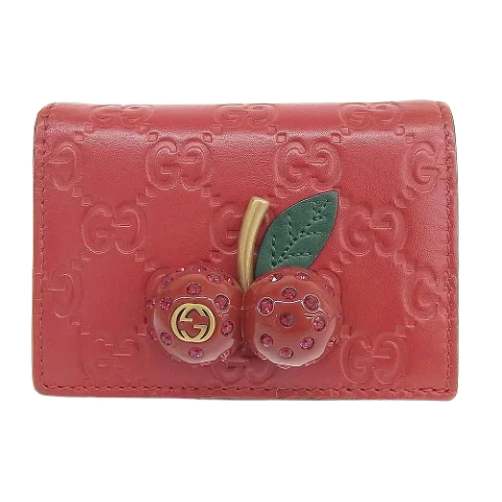 Gucci Vintage Pre-owned Leather wallets Red Dames