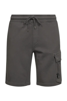 Cotton Diagonal Fleece Cargo Shorts