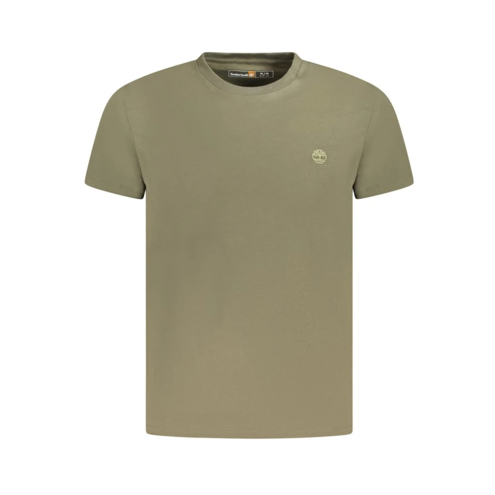 Timberland Men's Green Cotton Crew Neck T-Shirt