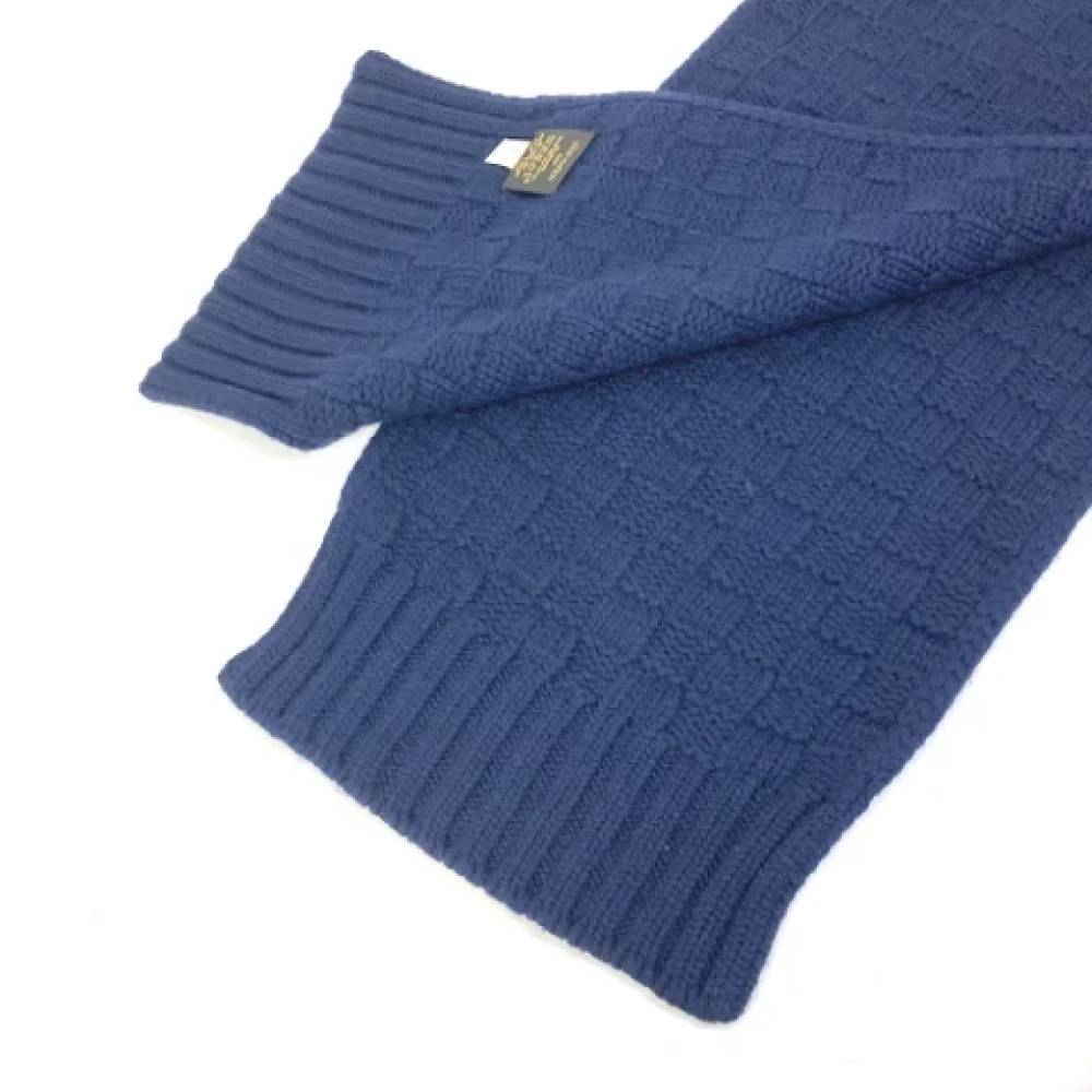 Louis Vuitton Vintage Pre-owned Fabric scarves Blue Heren