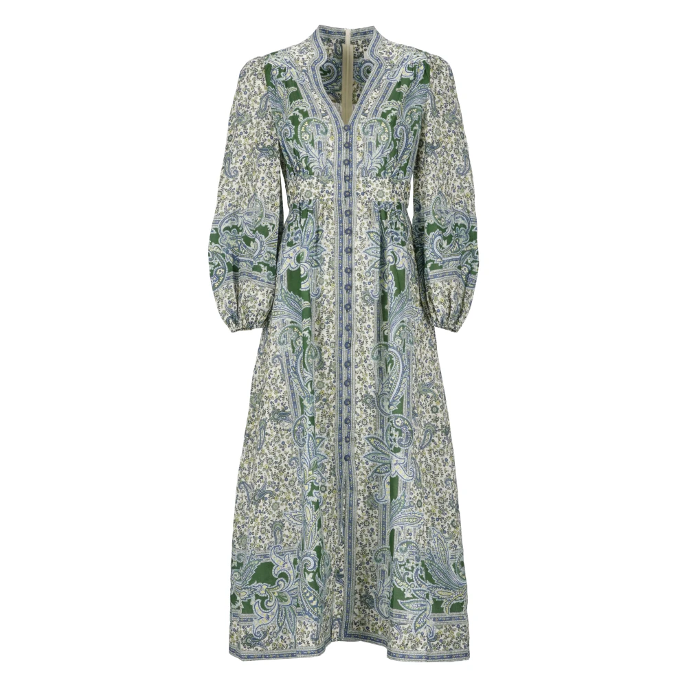 Zimmermann Ottie Maxi Jurk Green Dames