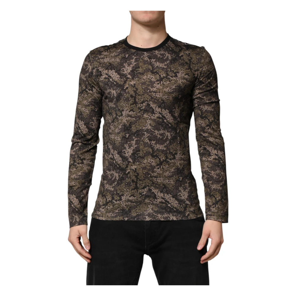 Dolce & Gabbana Men's Multicolor Long Sleeve T-Shirts, Xs, Long Sleeves T-Shirt