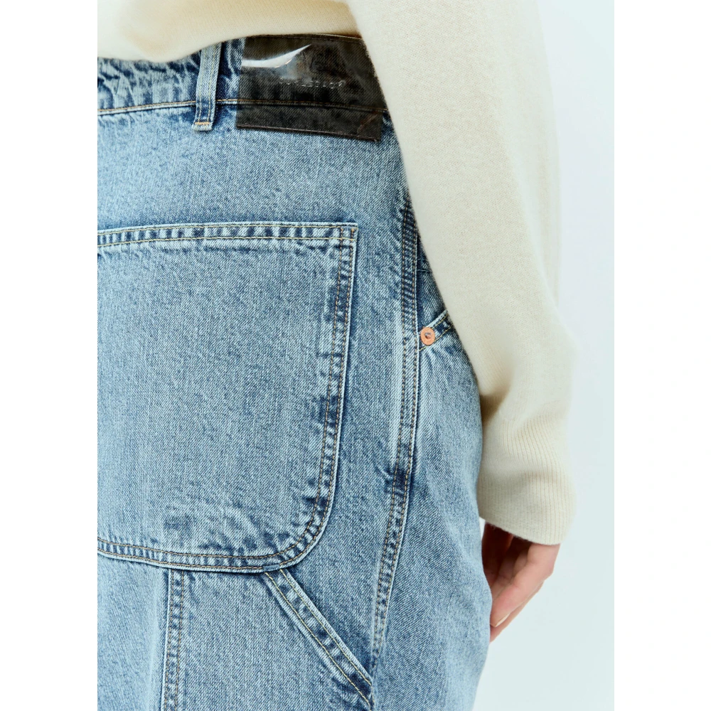 Our Legacy Gewassen Denim Half-Cut Jeans Blue Dames