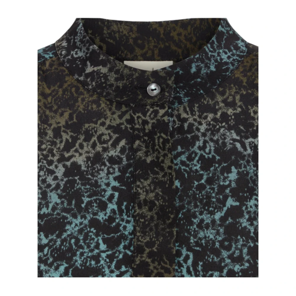 Heartmade Zijden Overhemd met Elegant Print Multicolor Dames