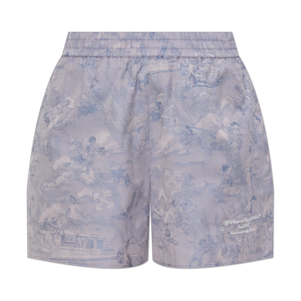 Off White Gestreepte shorts Purple Dames