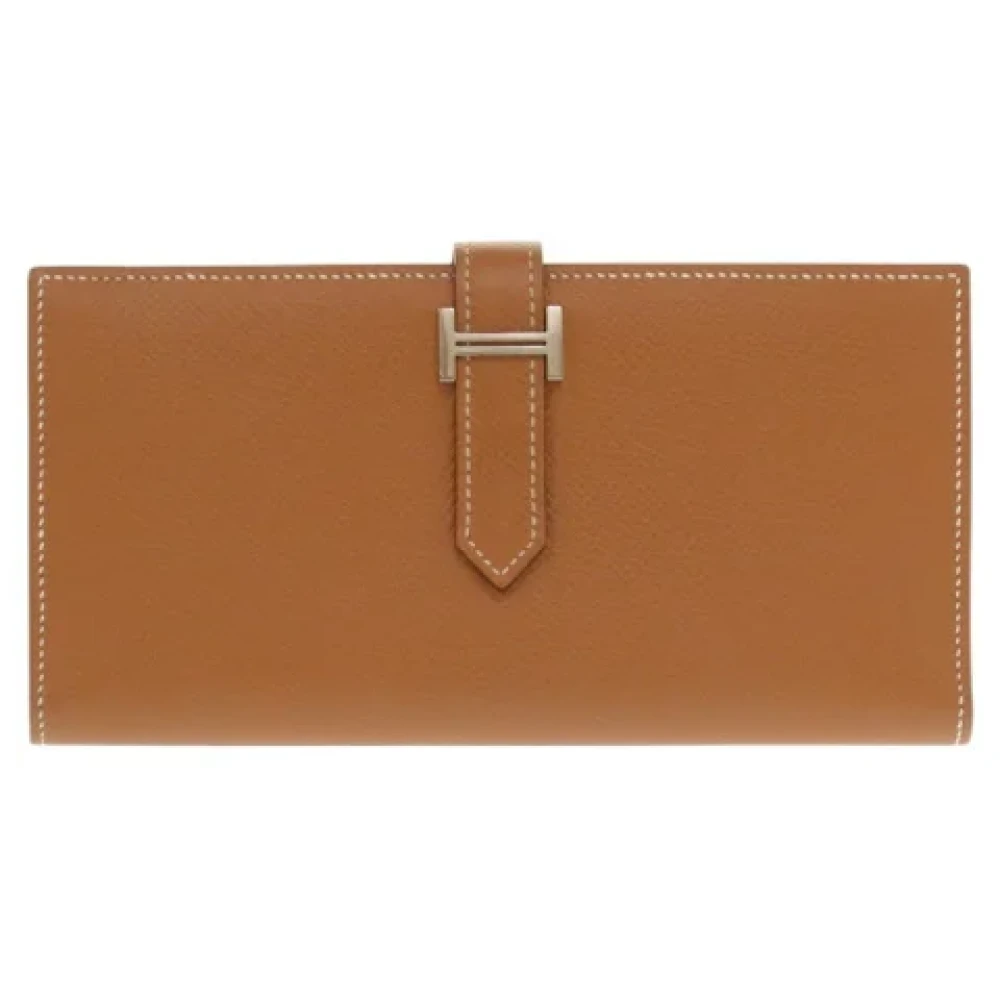 Hermès Vintage Pre-owned Leather wallets Brown Dames