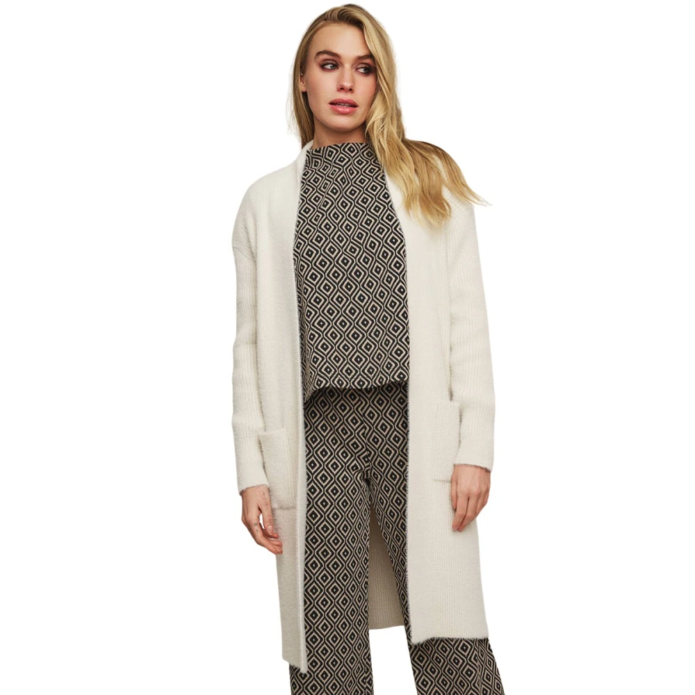 Rino&Pelle Lang Vest Cardigan Sara Beige Dames