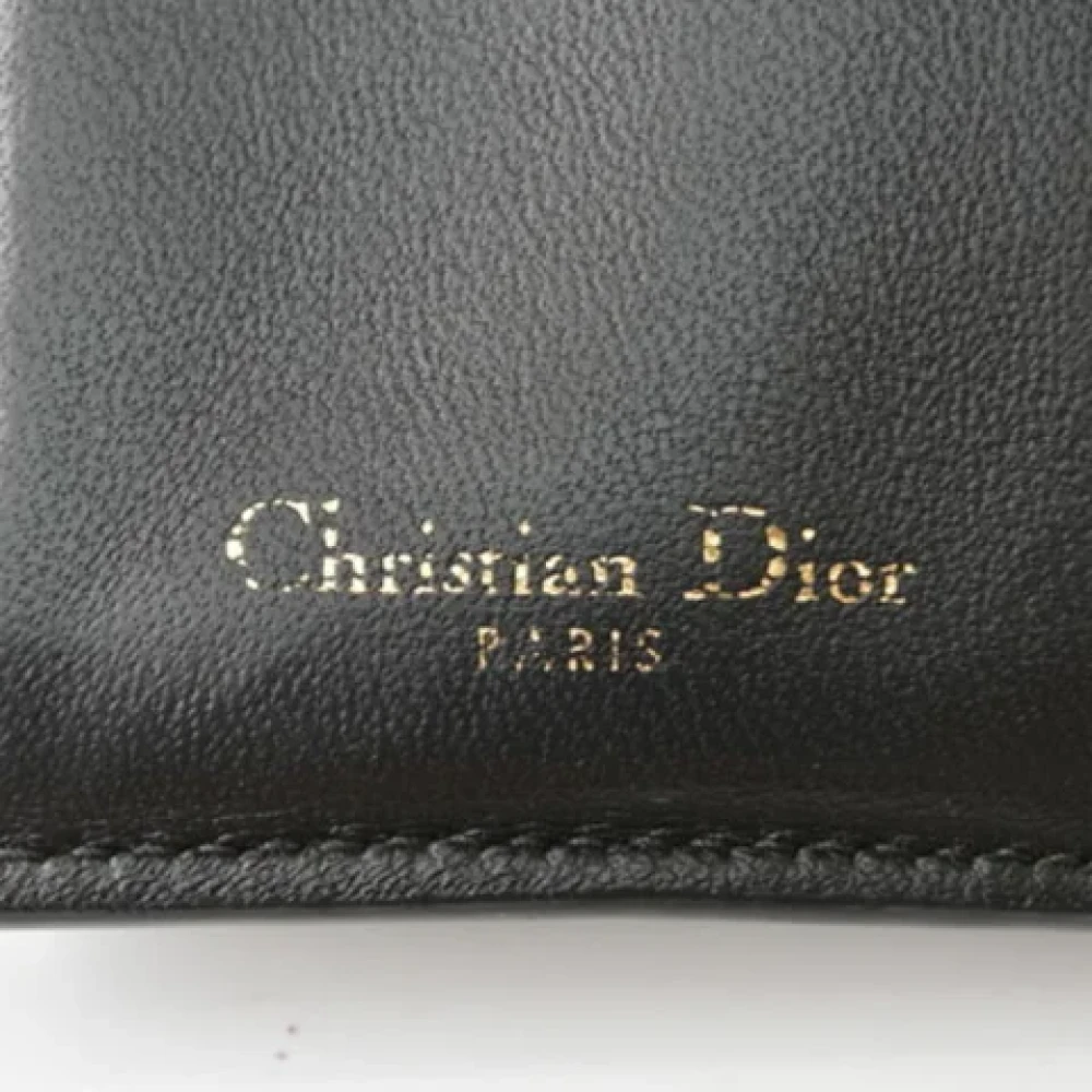 Dior Vintage Pre-owned Leather wallets Blue Dames