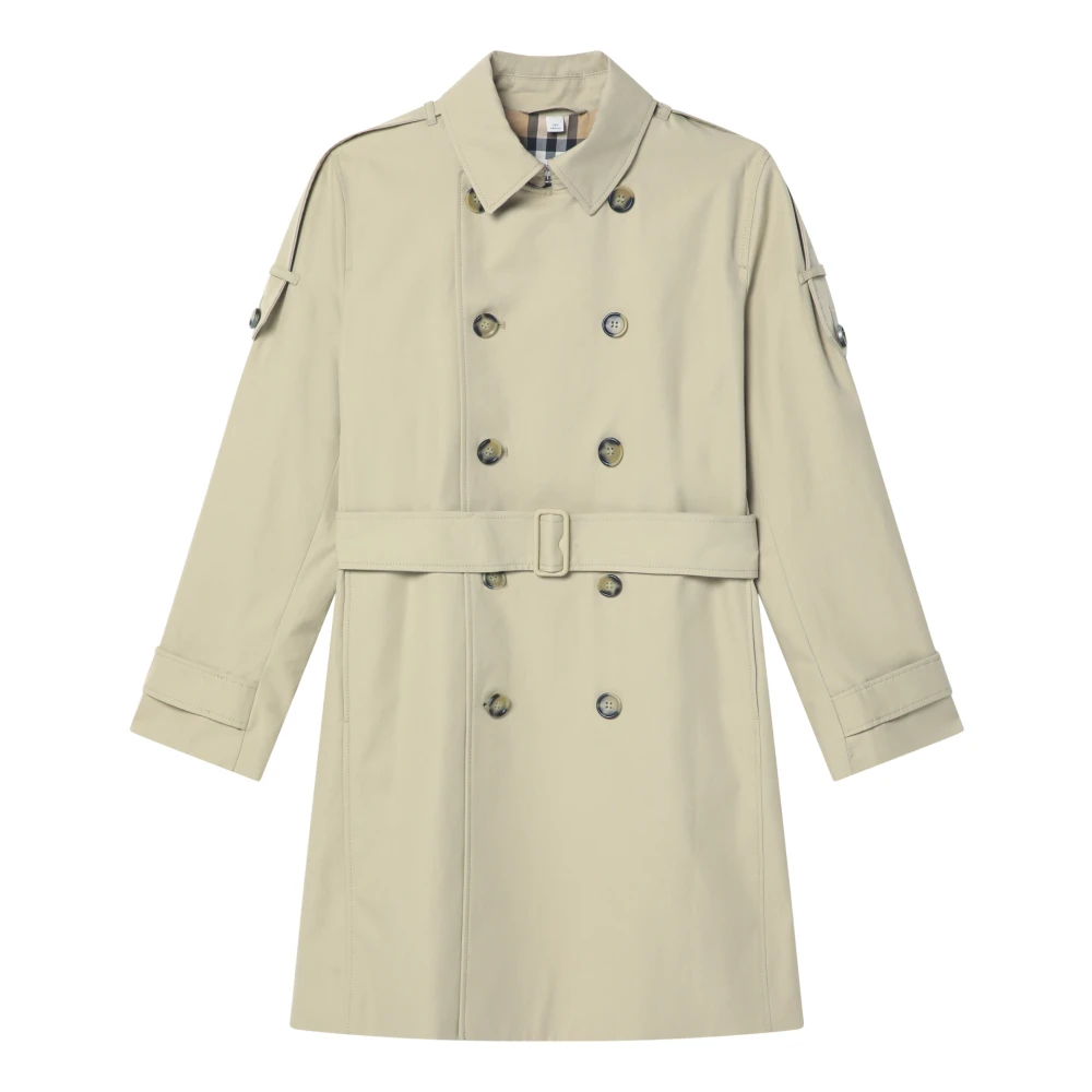 Burberry Dubbelborstige Jas Beige Dames