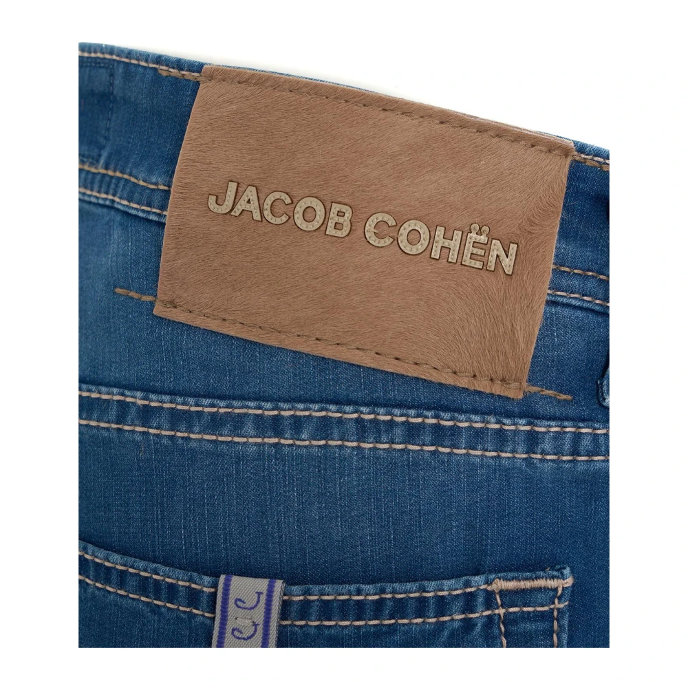 Jacob Cohën Slim Fit Jeans met Logo Details Blue Heren