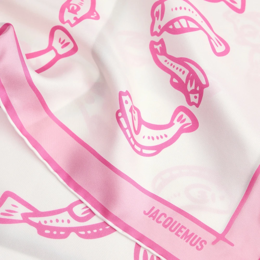 Jacquemus Roze Zijden Bandana Sjaal Pink Dames