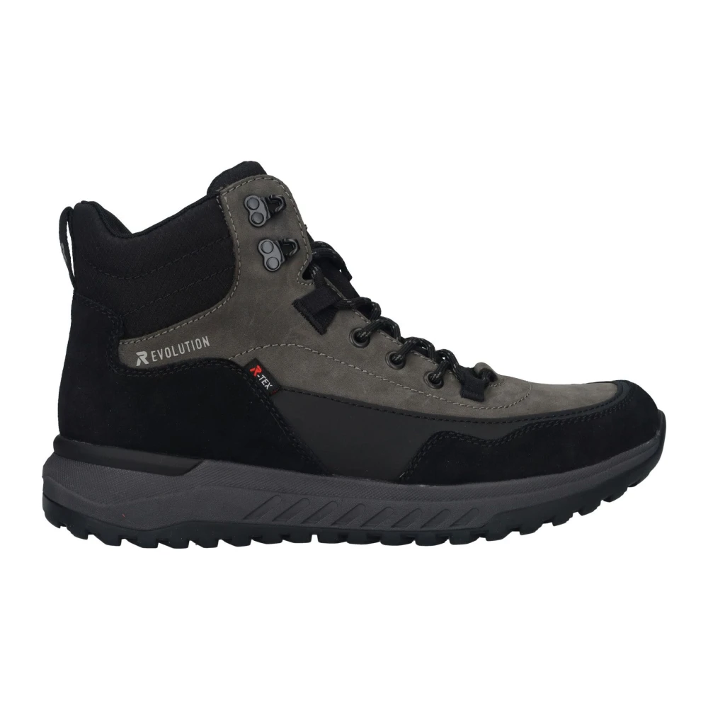 Rieker Men's Black Lace-Up Boots, 8 Uk, Lace-Up Boots
